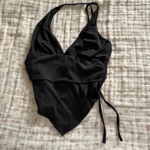 Black sexy halter top